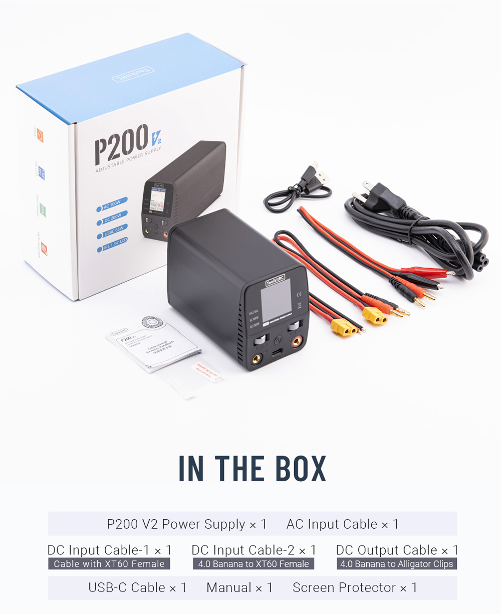 ToolkitRC P200 V2 電源アダプタ 30V A - Programmable Dc Power Supply 30V 10A のレビューと価格