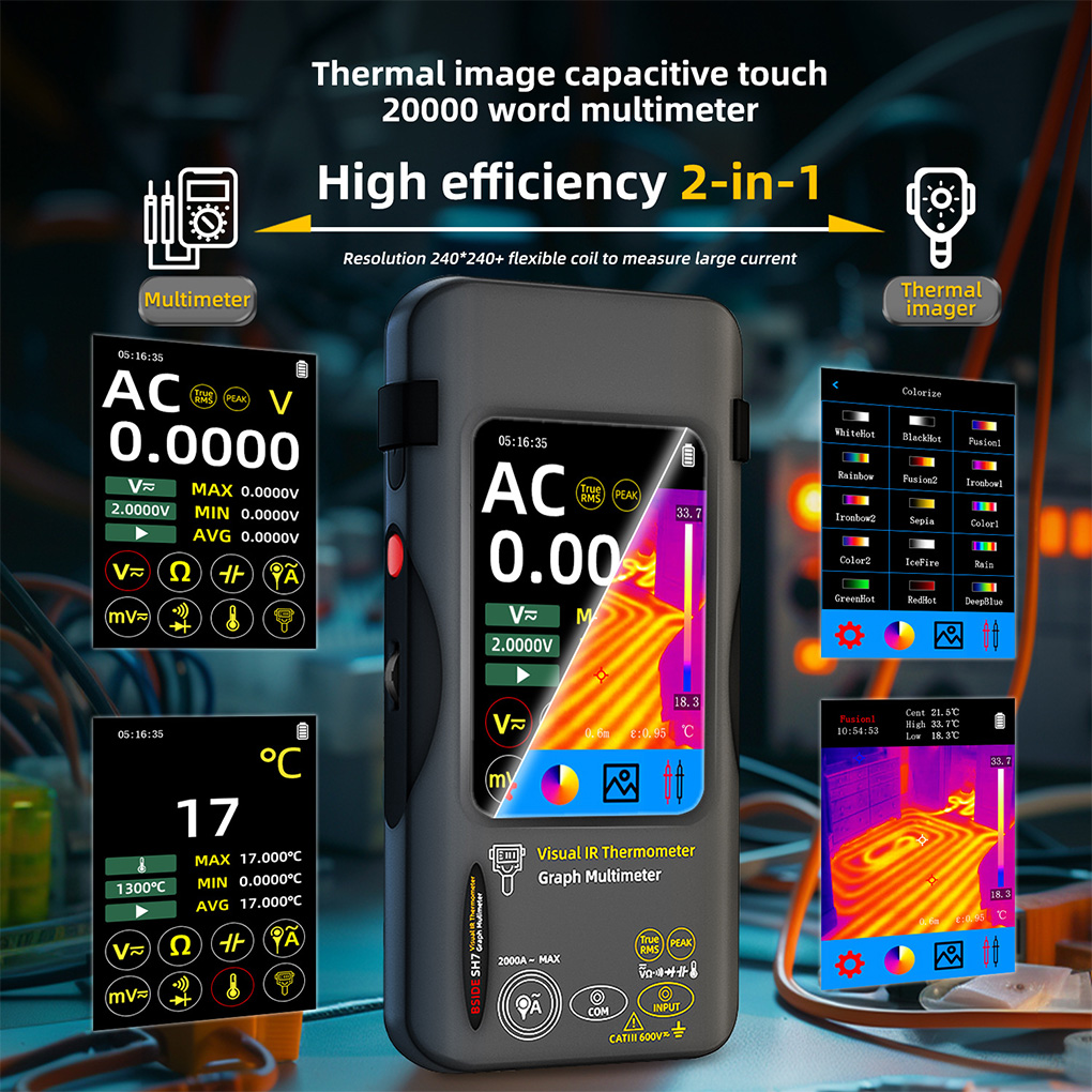 熱画像カメラマルチメーター 320×320 解像度 3.98 - Thermal Imaging Camera Pcb Repair のレビューと価格